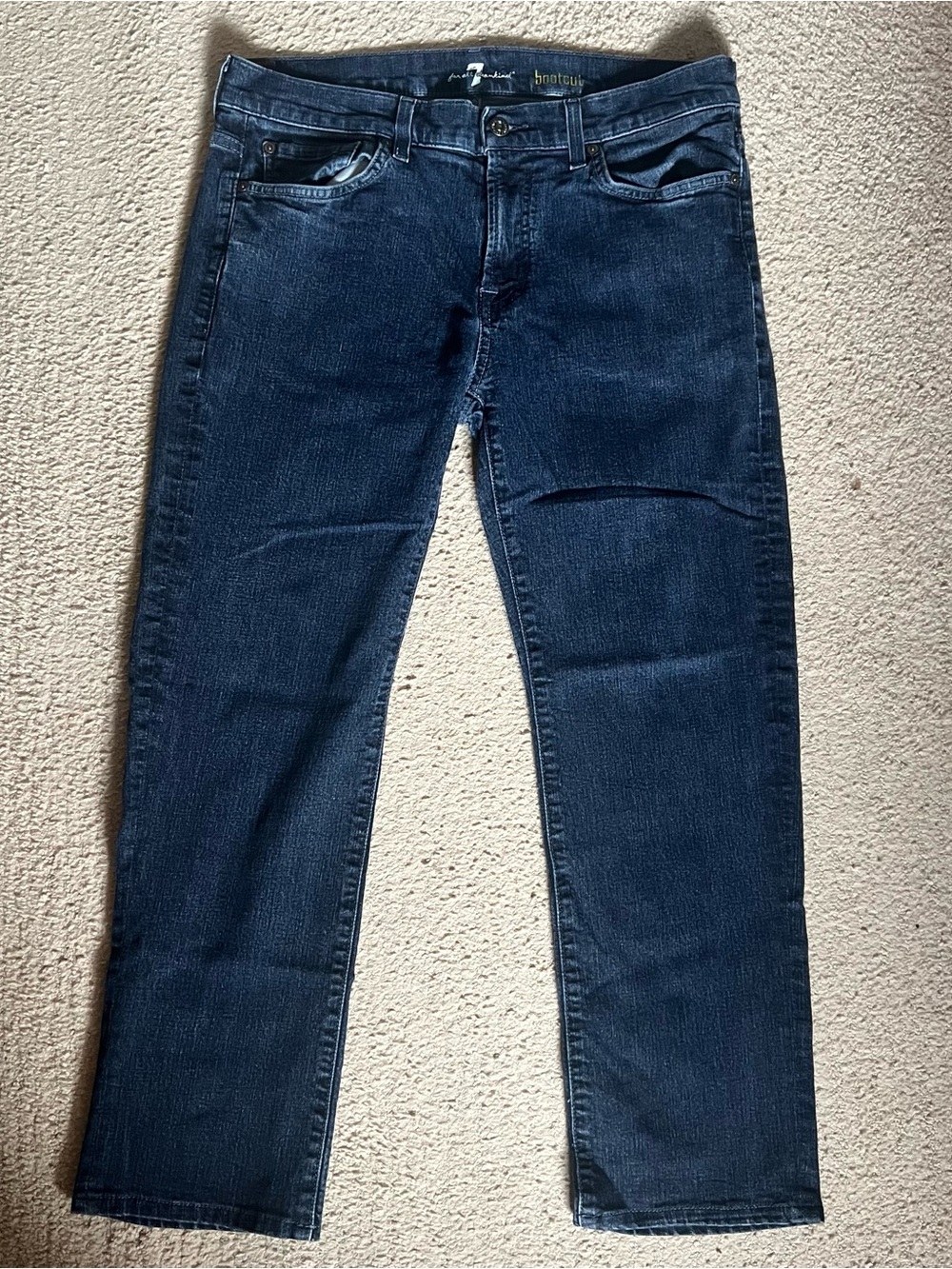 7 For All Mankind Dark Blue Bootcut Jeans